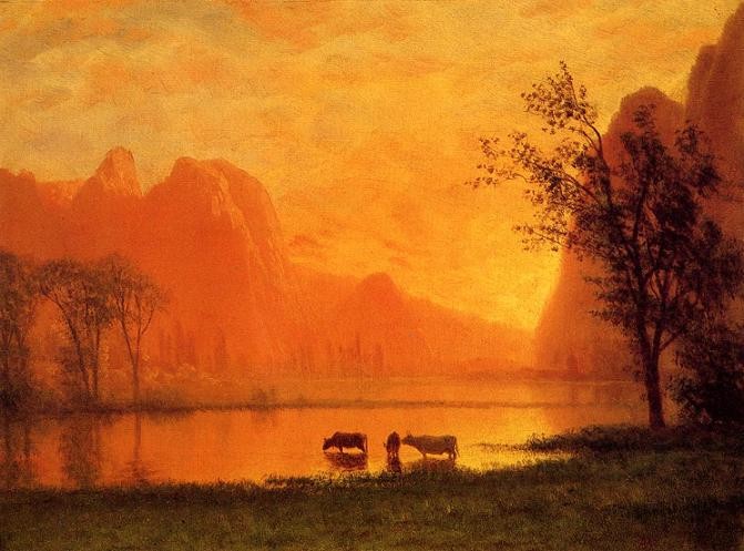 Albert Bierstadt Sundown at Yosemite